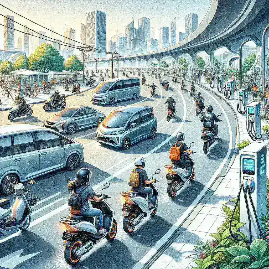 Indonesia Targetkan 25 Juta Pengguna Kendaraan Listrik Roda Dua pada 2034